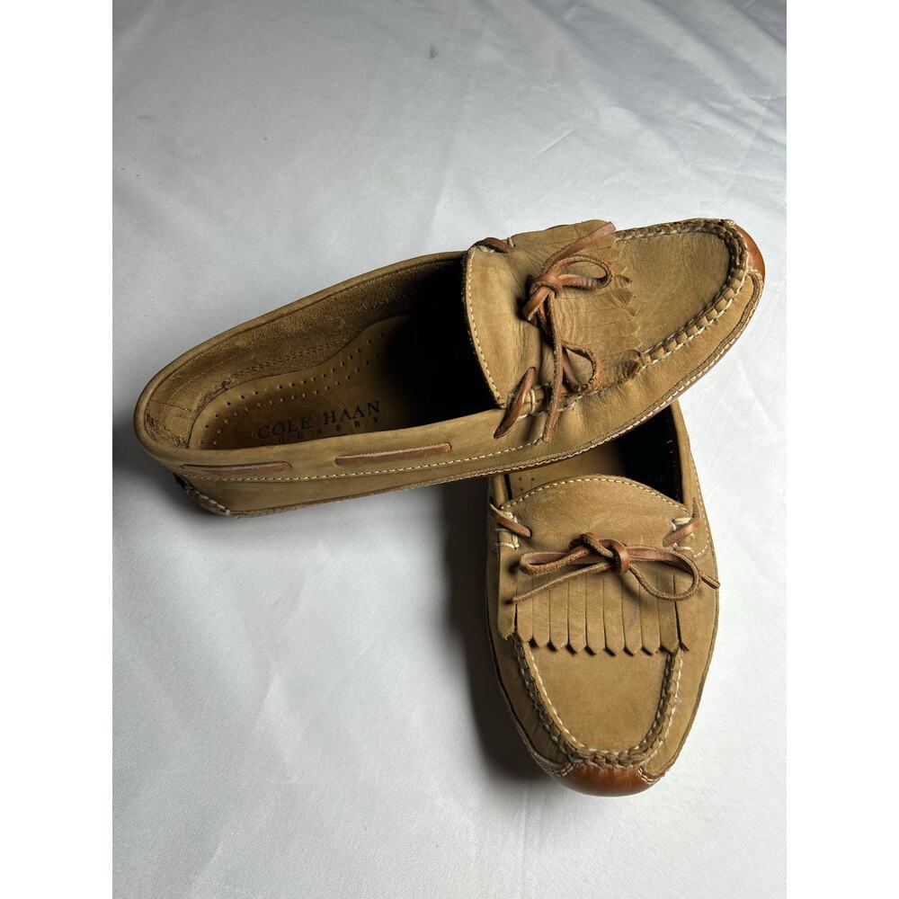 Cole Haan suede Tan brown Tassel Loafers men’s 8.5 M vintage business casual